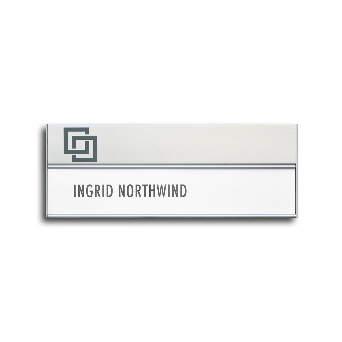 Namnskylt med rubrik - 200 x 70 mm (SLIM) - Bild 1
