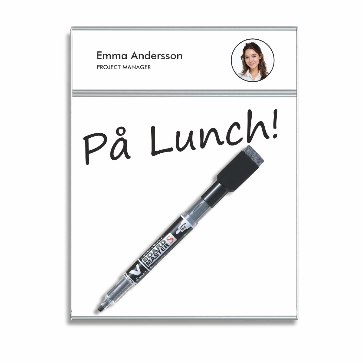 Whiteboardtavla med rubrik (SLIM) - Bild 1